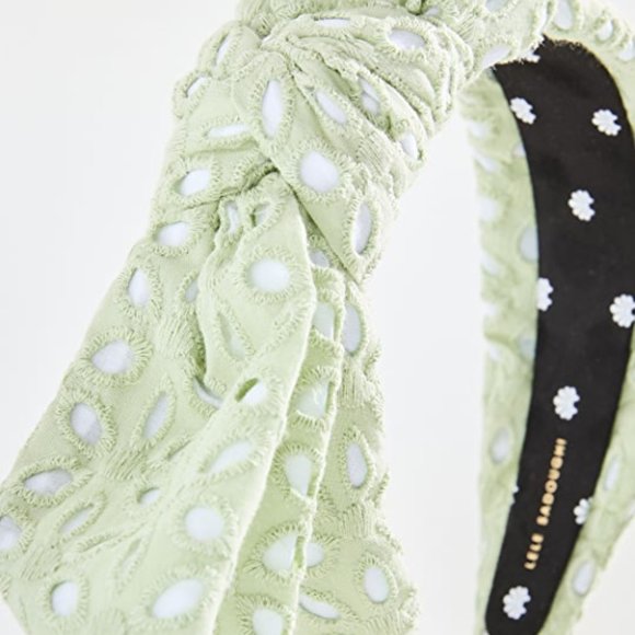 LELE SADOUGHI Sage Eyelet Holly Bow Headband main image 10